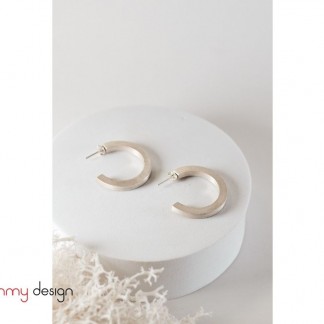 Large silver hoop earings